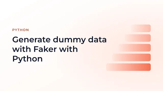 Generate dummy data with Faker with Python