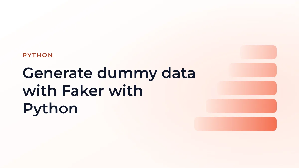 Generate dummy data with Faker with Python