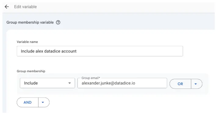 Set up group membership variable