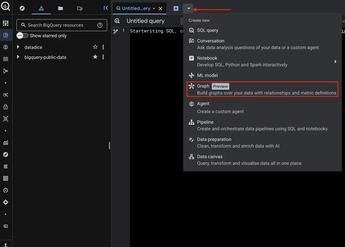 Creating a new Graph in the UI